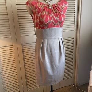 Trina Turk orange/coral  and goldDress